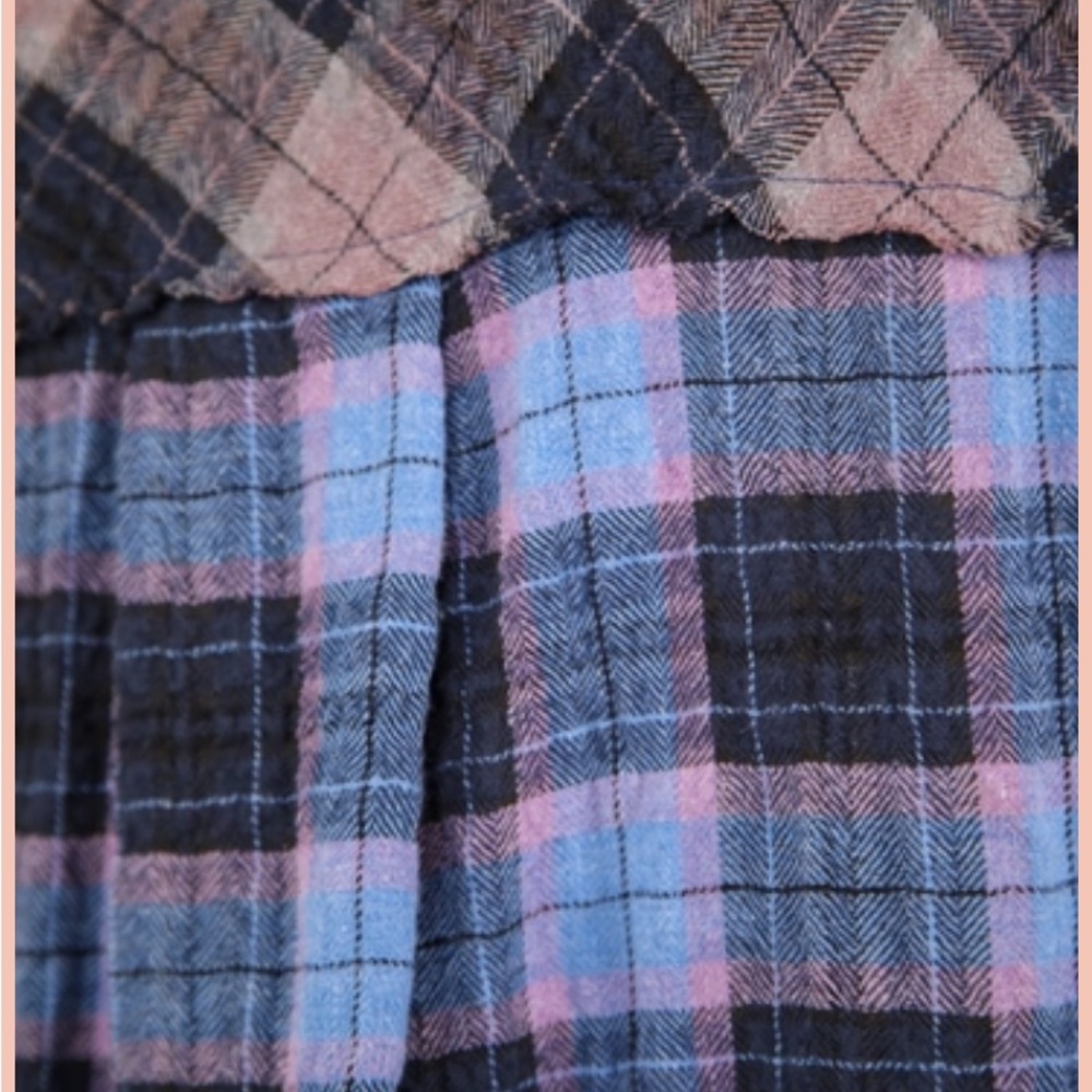 New In Plaid Button-Down CONTRAST PLAID CASUAL SHIRT DRESS - Picture 10 of 10